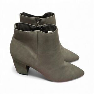 Serra Gray Heeled Ankle Booties New With Tags